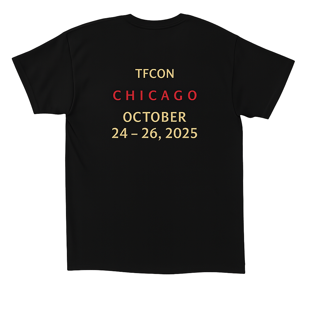 Gray TFCon 2025 T Shirt - Back